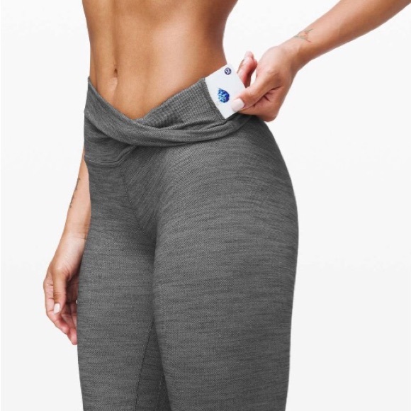 Lululemon Align Pant II, Heathered Herringbone Heathered Black White, Size 12 - Picture 1 of 14